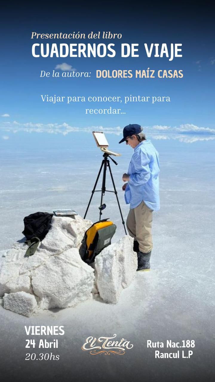 Dolores Maíz Casas presenta en Rancul y en Realico su libro “Cuadernos de viaje”