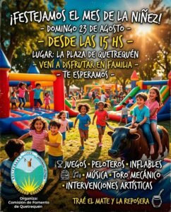 Quetrequén celebra el Mes de la Niñez con un gran evento en la Plaza