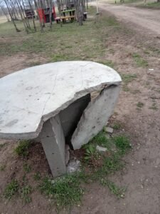 Nuevamente se registraron daños en el Parque del Ferrocarril