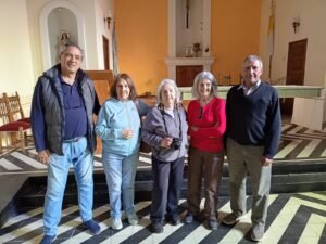 Las hermanas Álvarez llegaron a Rancul para conocer la Iglesia San José, construcción que finalizara su padre en 1941